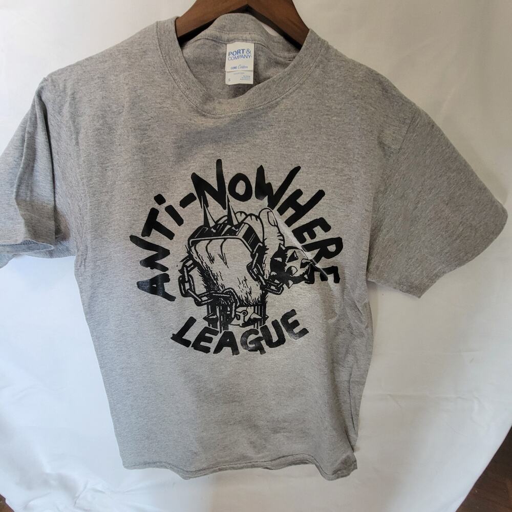 Anti Nowhere League  band t shirt  size small sport gray
